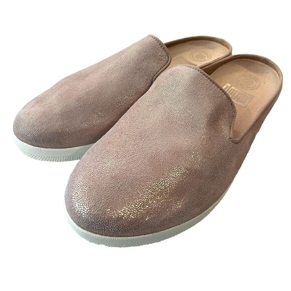 Fitflop Womens Superskate Shimmer Suede Mule Slide Flats Shoes Size 8.5 - Picture 1 of 12